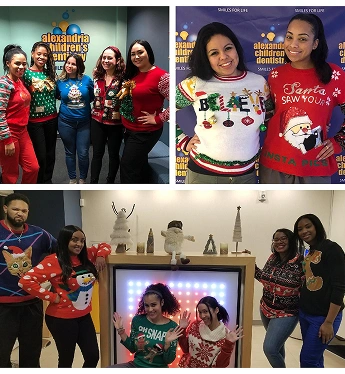 Pediatric dental staff participating in holiday and community activities