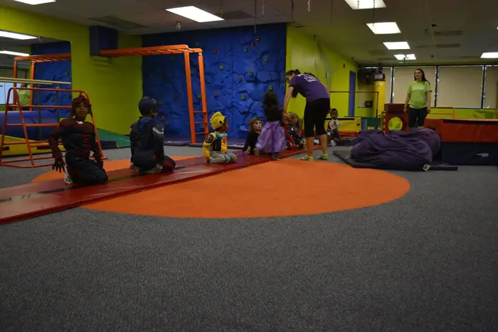 Children playing inside the Healthy Snack Halloween Party hosted by Alexandria Children's Dentistry
