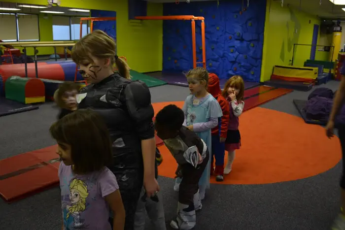 Children enjoying games at the Alexandria Children's Dentistry Healthy Snack Halloween Party